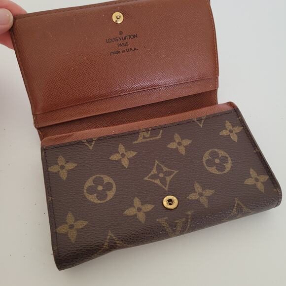 Louis Vuitton Portefeuille Tresor Bifold Wallet Medium Monogram Brown Made USA - Picture 3 of 16